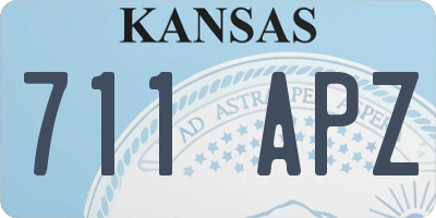 KS license plate 711APZ