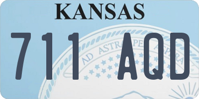 KS license plate 711AQD