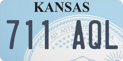 KS license plate 711AQL