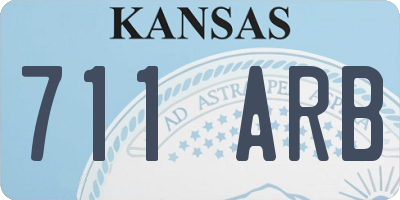 KS license plate 711ARB