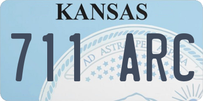 KS license plate 711ARC