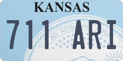 KS license plate 711ARI