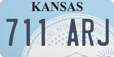 KS license plate 711ARJ