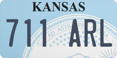 KS license plate 711ARL