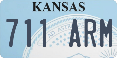 KS license plate 711ARM