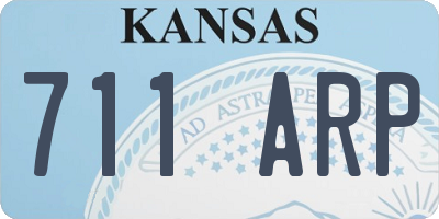 KS license plate 711ARP