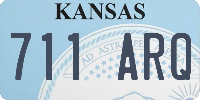 KS license plate 711ARQ