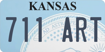 KS license plate 711ART