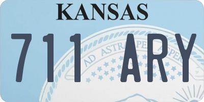 KS license plate 711ARY