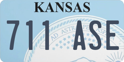 KS license plate 711ASE