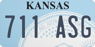 KS license plate 711ASG