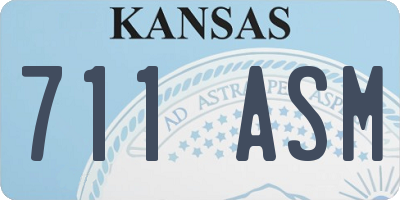 KS license plate 711ASM