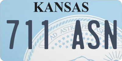 KS license plate 711ASN