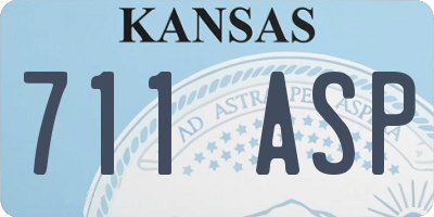 KS license plate 711ASP