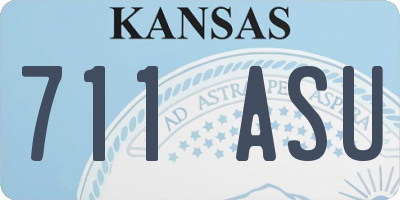 KS license plate 711ASU