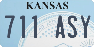KS license plate 711ASY