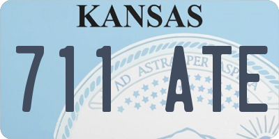 KS license plate 711ATE