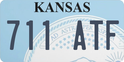 KS license plate 711ATF