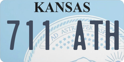 KS license plate 711ATH