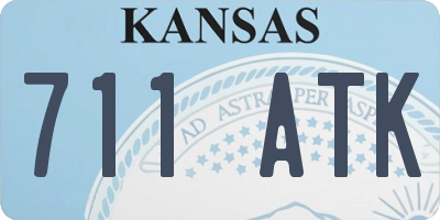 KS license plate 711ATK