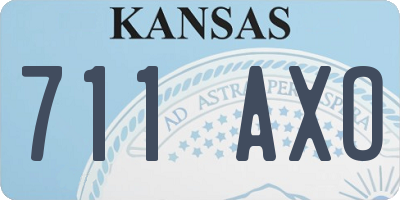 KS license plate 711AXO