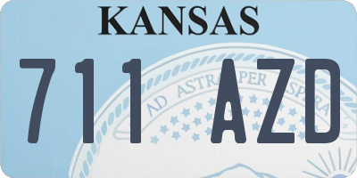 KS license plate 711AZD