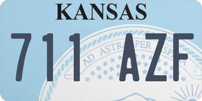 KS license plate 711AZF