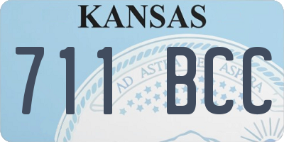 KS license plate 711BCC