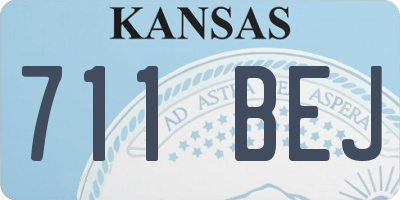 KS license plate 711BEJ