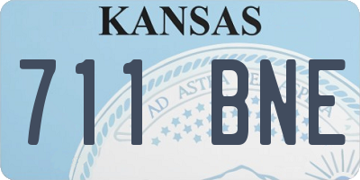 KS license plate 711BNE