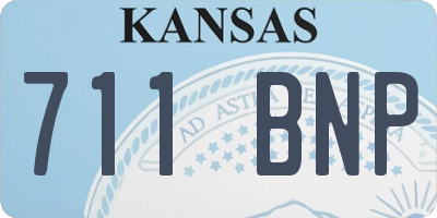 KS license plate 711BNP