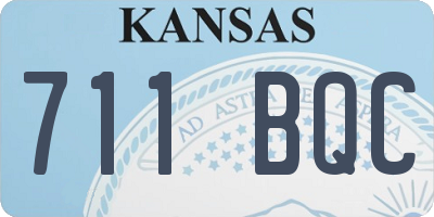 KS license plate 711BQC