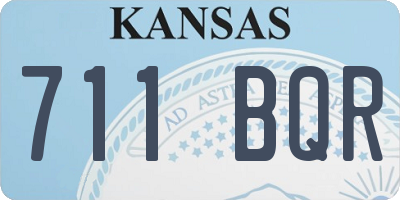 KS license plate 711BQR