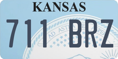 KS license plate 711BRZ