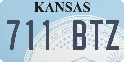 KS license plate 711BTZ