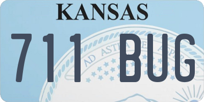 KS license plate 711BUG
