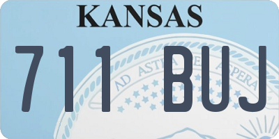 KS license plate 711BUJ