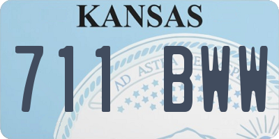 KS license plate 711BWW