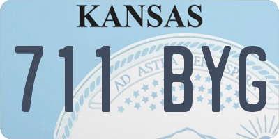 KS license plate 711BYG