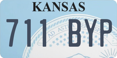 KS license plate 711BYP