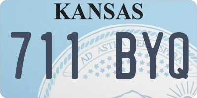 KS license plate 711BYQ