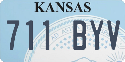 KS license plate 711BYV