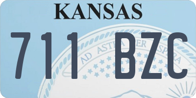 KS license plate 711BZC