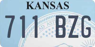 KS license plate 711BZG