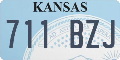 KS license plate 711BZJ