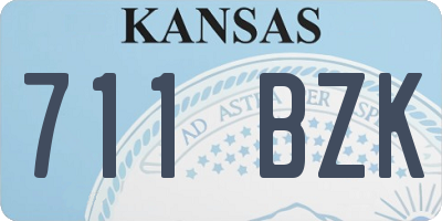 KS license plate 711BZK