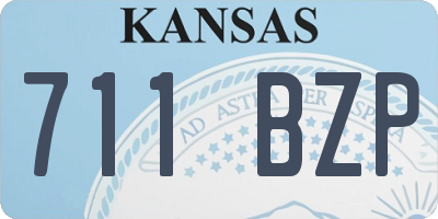 KS license plate 711BZP