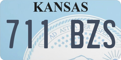 KS license plate 711BZS