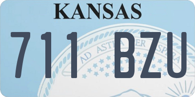 KS license plate 711BZU