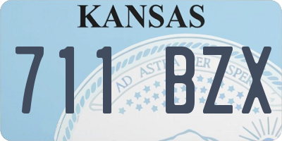 KS license plate 711BZX